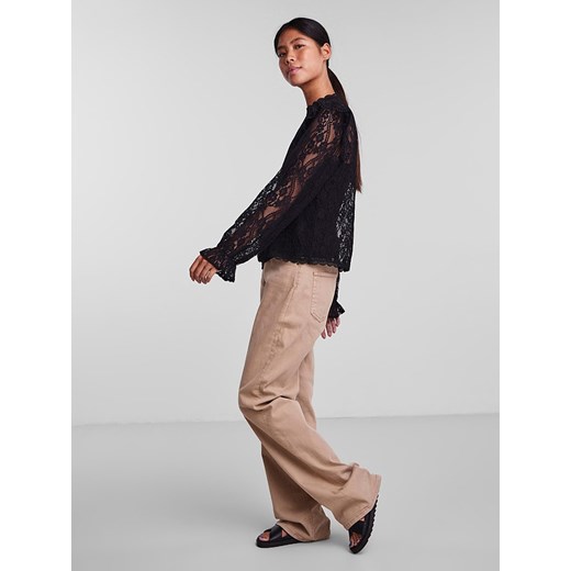 Bluzka "Allie" w kolorze czarnym Pieces M wyprzedaż Limango Polska