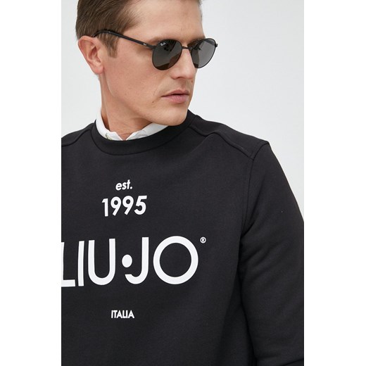 Bluza męska Liu Jo z napisami w stylu młodzieżowym bawełniana
