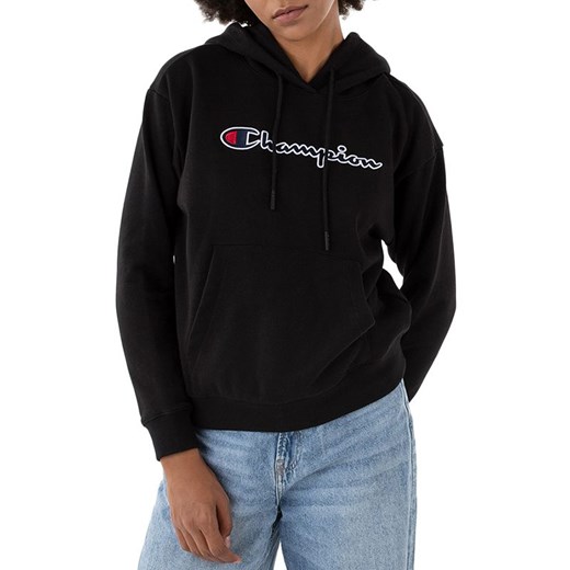 Bluza Champion Heavy Cotton Embroidered Hoodie 114919-KK001 - czarna ze sklepu streetstyle24.pl w kategorii Bluzy damskie - zdjęcie 145071069