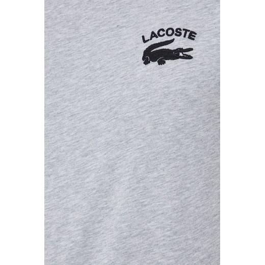Lacoste t-shirt bawełniany kolor srebrny z aplikacją Lacoste L ANSWEAR.com