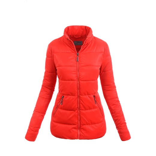 Kurtka damska czerwona z kapturem 