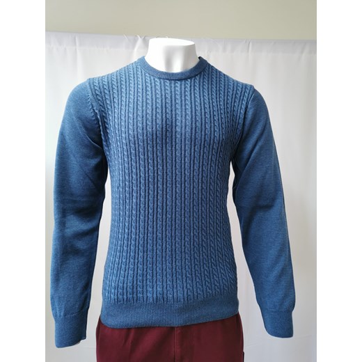 Sweter pod szyję - indygo - L - L ze sklepu Swetry Lasota w kategorii Swetry męskie - zdjęcie 145140817