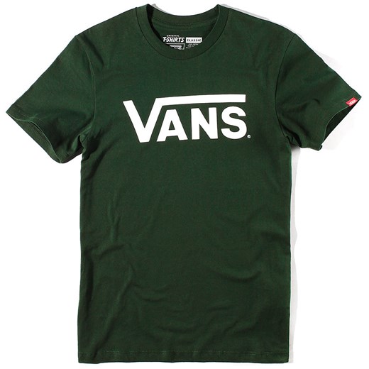 M Vans Classic - Zielony Bawełniany T-shirt Męski - VGGGFRS mivo-kids zielony bawełniane