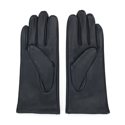 Damskie rękawiczki ze skóry proste czarne ze sklepu WITTCHEN w kategorii Rękawiczki damskie - zdjęcie 145174027