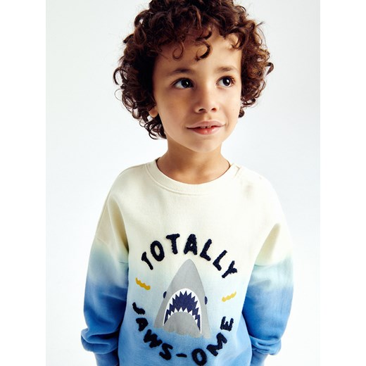 Reserved - Bluza tie dye Jaws - Niebieski Reserved 92 (1 Reserved