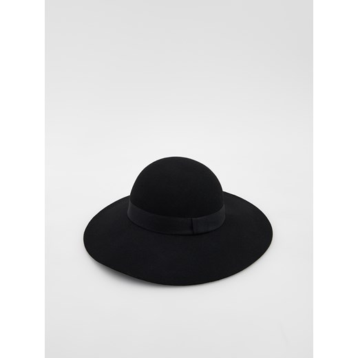 Reserved - Wełniany kapelusz - Czarny Reserved S Reserved wyprzedaż