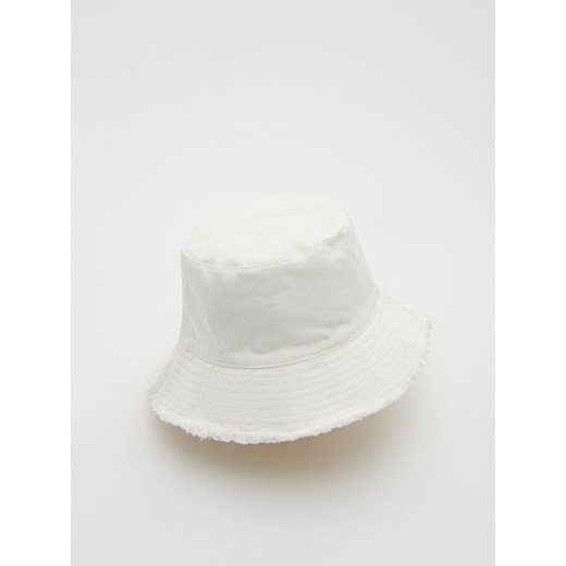 Reserved - Bawełniany kapelusz bucket hat - Kremowy Reserved M Reserved promocyjna cena