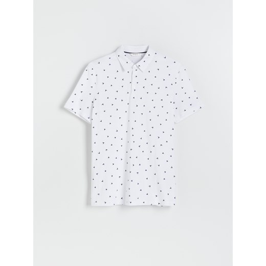 Reserved - Koszulka polo regular - Biały Reserved XL okazyjna cena Reserved
