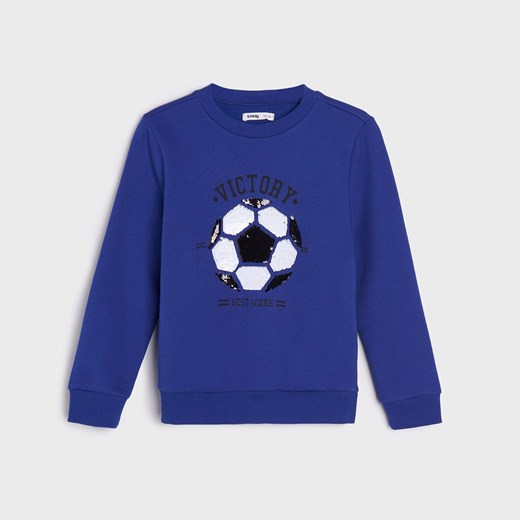 Sinsay - Bluza z cekinami - Niebieski Sinsay 116 okazyjna cena Sinsay