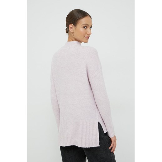 Vero Moda sweter damski kolor fioletowy lekki z półgolfem Vero Moda M ANSWEAR.com