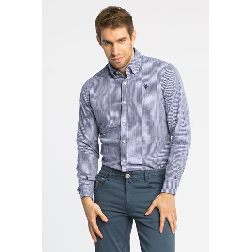 Koszula - U.S. Polo answear-com niebieski bawełniane