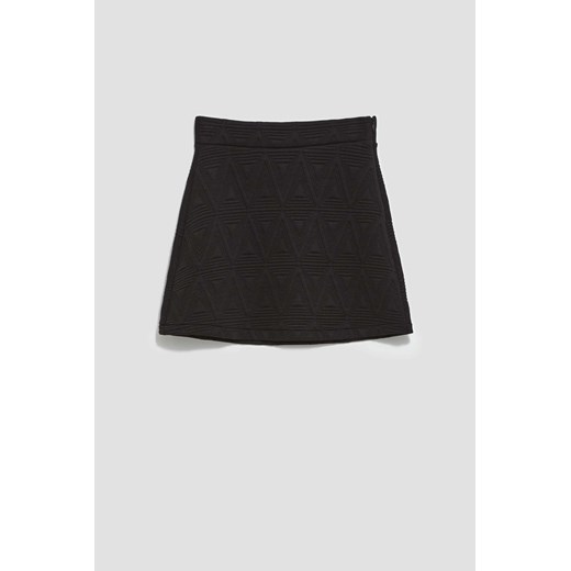 Spódnica mini z geometrycznym tłoczeniem ze sklepu Moodo.pl w kategorii Spódnice - zdjęcie 145292419