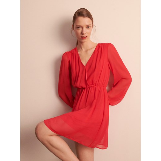 Reserved - Szyfonowa sukienka - Różowy Reserved 34 wyprzedaż Reserved