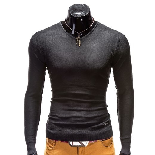 SWETER E43 - CZARNY ombre czarny sweter