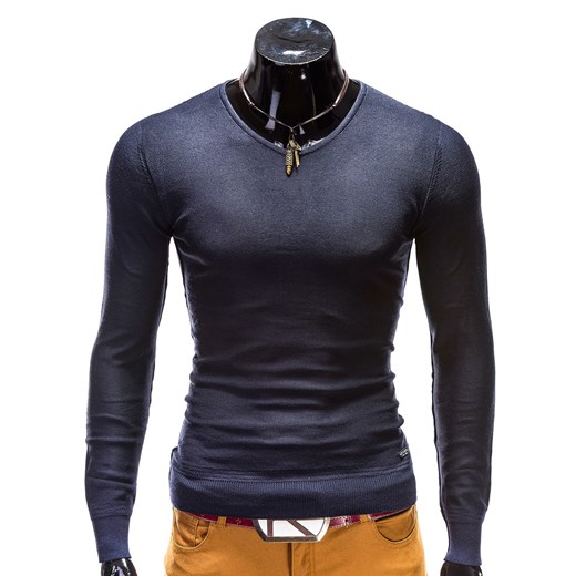 SWETER E43 - CIEMNY GRANAT ombre czarny sweter