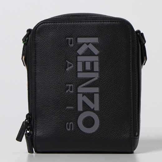 KENZO PARIS - Czarna skórzana torba męska crossbody Kenzo  outfit.pl