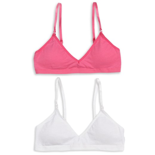 Cool Club, Biustonosz 2-pack, rozmiar 75AA - Spodnie, spódnice, sukienki - 2 sztuka 70% taniej! smyk-com bialy Biustonosze