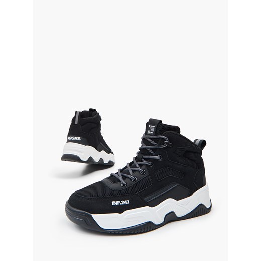 Cropp - Zimowe sneakersy za kostkę - czarny ze sklepu Cropp w kategorii Buty zimowe męskie - zdjęcie 145327086