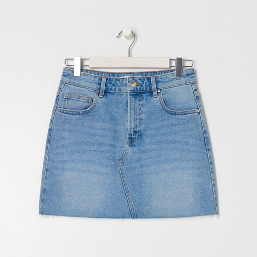 Sinsay - Spódnica mini jeansowa - Niebieski Sinsay 36 Sinsay