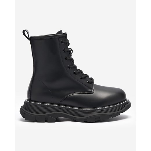 Czarne damskie wysokie botki typu workery Taratt- Obuwie Royalfashion.pl 38 royalfashion.pl