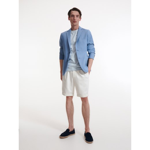 Reserved - Marynarka w sportowym stylu slim fit - Niebieski Reserved L Reserved okazyjna cena