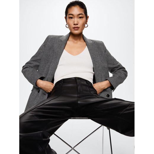 Mango Żakiet Anna 37076704 Szary Regular Fit Mango M MODIVO