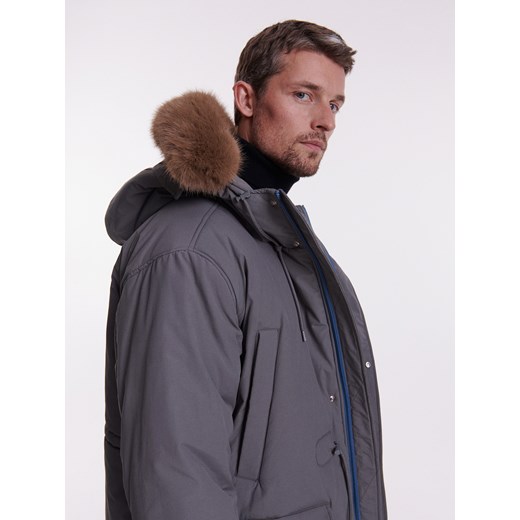 Reserved - PREMIUM Techniczna parka z wypełneniem z recyklingu - Szary Reserved L Reserved