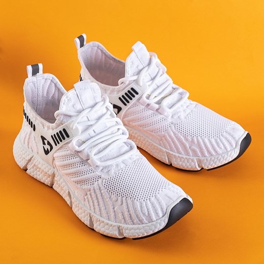 Białe męskie sportowe buty Togor - Obuwie Royalfashion.pl royalfashion.pl