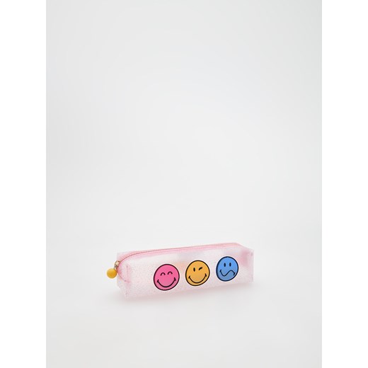 Reserved - Transparetny piórnik SmileyWorld® - srebrny ze sklepu Reserved w kategorii Piórniki - zdjęcie 145400035