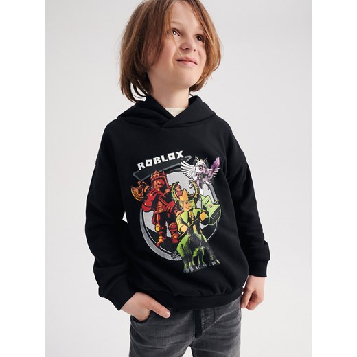Reserved - Bluza z kapturem Roblox - Czarny Reserved 158 (12 lat) okazyjna cena Reserved