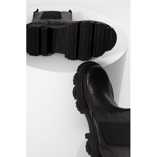 Botki Answear Lab bez zapięcia eleganckie ze skóry 