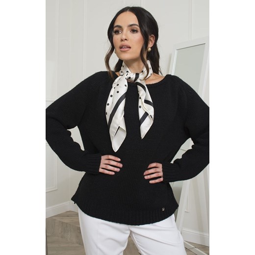 Klasyczny sweter oversize w kolorze czarnym Mirra, Kolor czarny, Rozmiar Oversize, KAMEA ze sklepu Primodo w kategorii Swetry damskie - zdjęcie 145466398