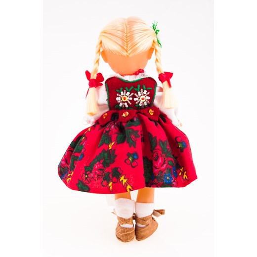 Lalka ludowa - góralski strój regionalny - 23 cm folkstar-pl czerwony dopasowane