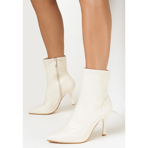 Botki Born2be jesienne eleganckie z zamkiem 