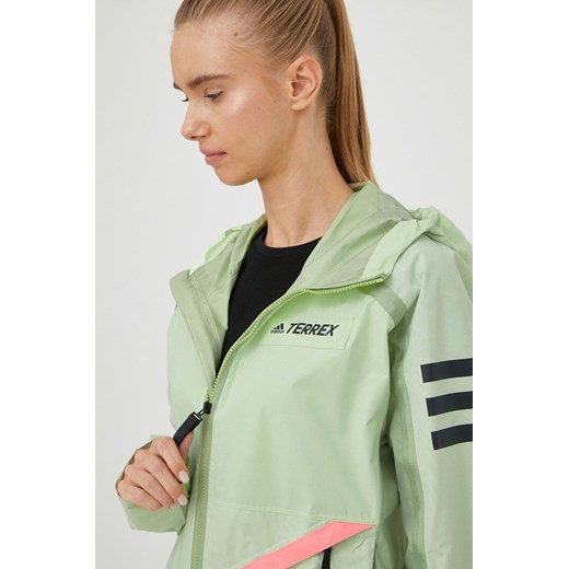 adidas TERREX kurtka przeciwdeszczowa Utilitas damska kolor zielony zimowa L ANSWEAR.com