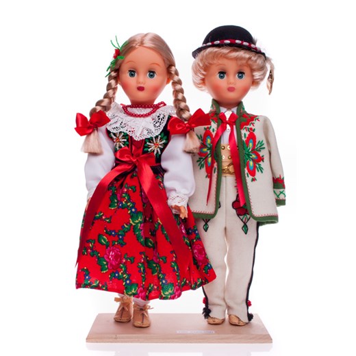 Para góralska - lalki ubrane w góralskie stroje ludowe - 40 cm folkstar-pl bezowy biżuteria