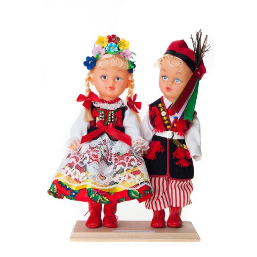 Para krakowska - lalki ubrane w krakowskie stroje ludowe - 23 cm folkstar-pl brazowy biżuteria