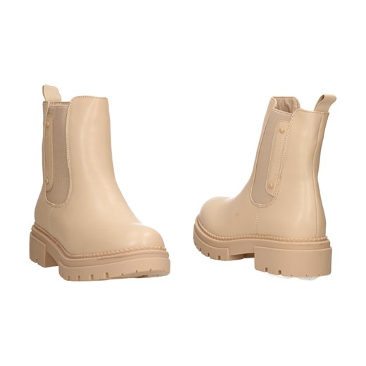 Beżowe botki damskie na traperze La.Fi 004TA-PU La.fi 41 suzana.pl