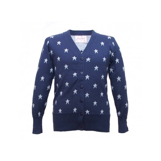 Sweter gwiazdki - 3 kolory petiten granatowy bawełniane