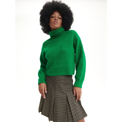 Reserved - Sweter z golfem - Zielony Reserved M Reserved