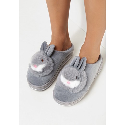 Kapcie damskie szare Born2be casual 
