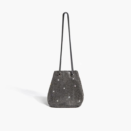 Cropp - Torebka crossbody z cyrkoniami - Srebrny Cropp Uniwersalny okazja Cropp