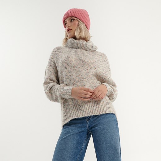 Melanżowy sweter z golfem oversize - Wielobarwny House M/L House