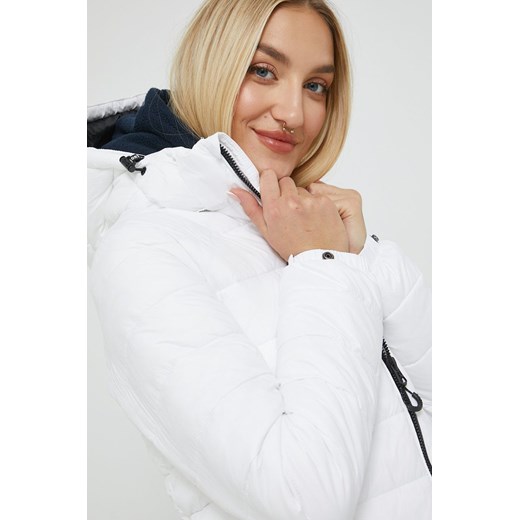 Superdry kurtka damska kolor biały przejściowa Superdry XL ANSWEAR.com