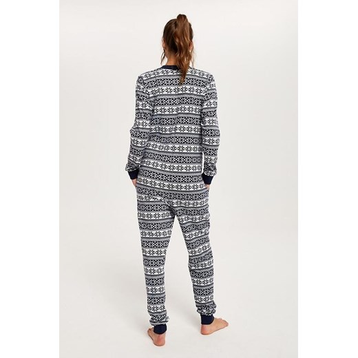 Kombinezon damski do spania Alaska, granatowy norweski styl Italian Fashion M ELEGANTO.pl