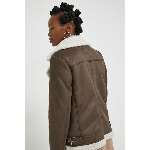 Only kurtka damska kolor brązowy przejściowa S ANSWEAR.com