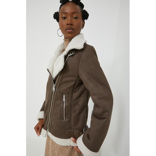 Only kurtka damska kolor brązowy przejściowa S ANSWEAR.com