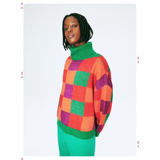 Reserved - Sweter oversize - Wielobarwny Reserved L Reserved