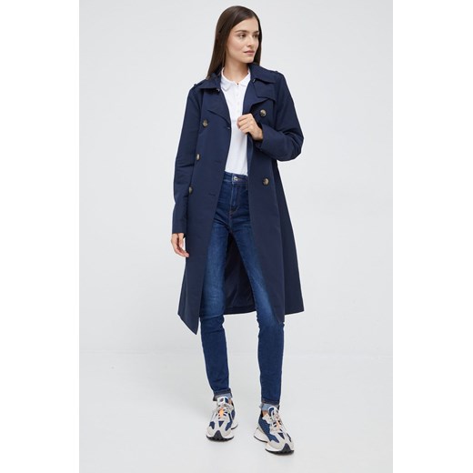 Joop! trencz damski kolor granatowy przejściowy Joop! 34 ANSWEAR.com