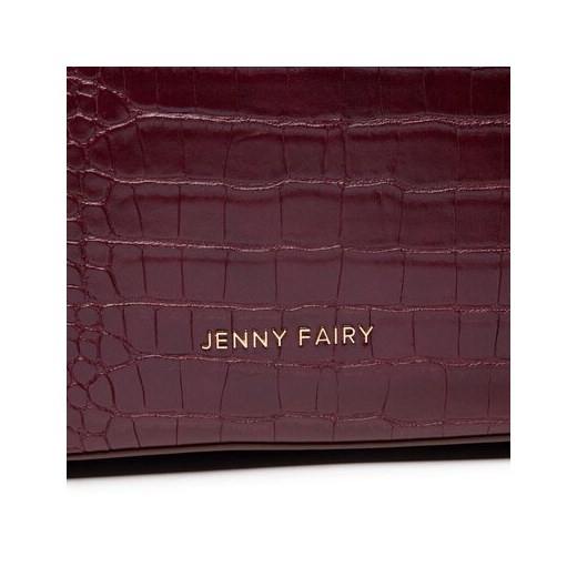Shopper bag Jenny Fairy czerwona skórzana matowa na ramię bez dodatków duża 